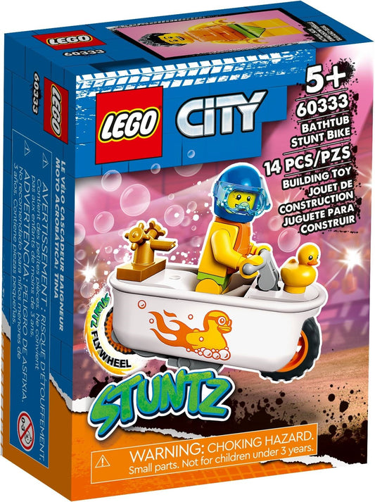 LEGO 60333 Bathtub Stunt Bike: Flywheel Motorcycle Toy - Auzzistore