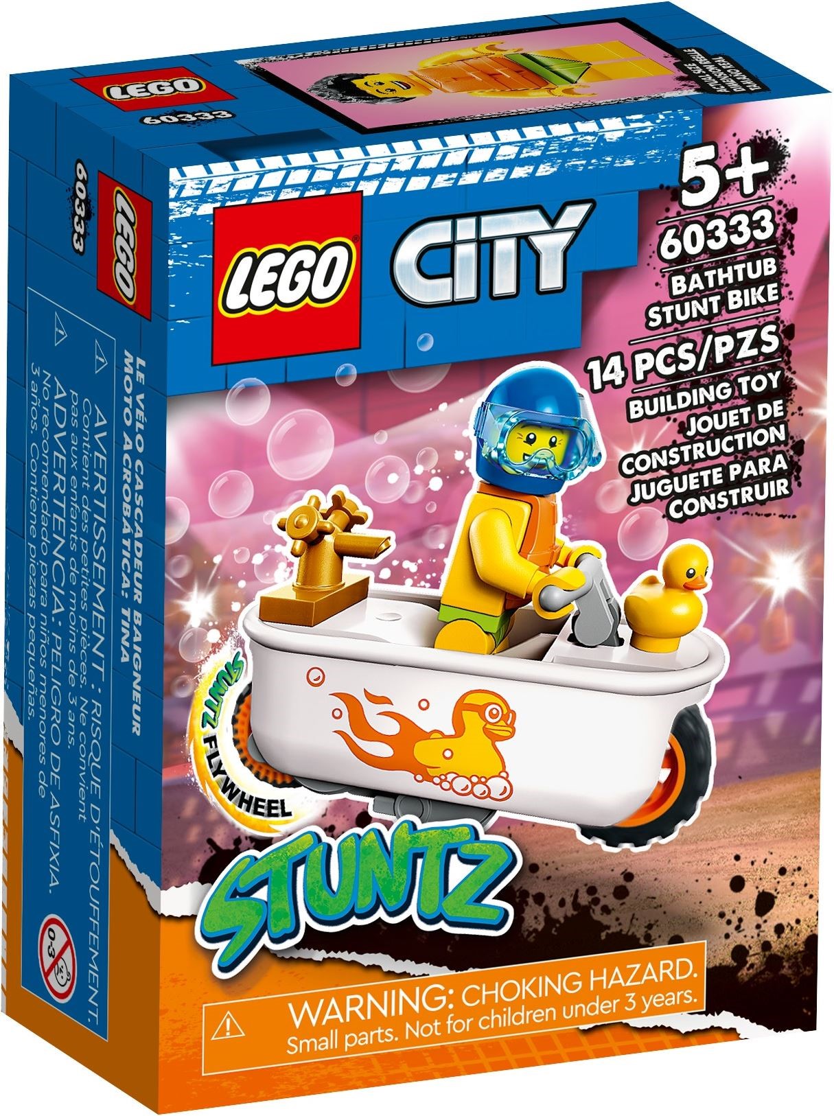 LEGO 60333 Bathtub Stunt Bike: Flywheel Motorcycle Toy