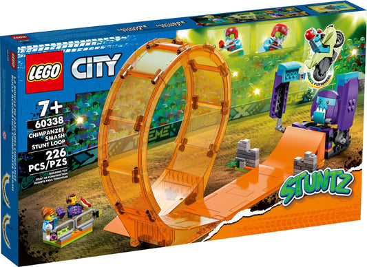 LEGO 60338 Chimpanzee Stunt Loop: Flywheel Motorcycle & Ramp