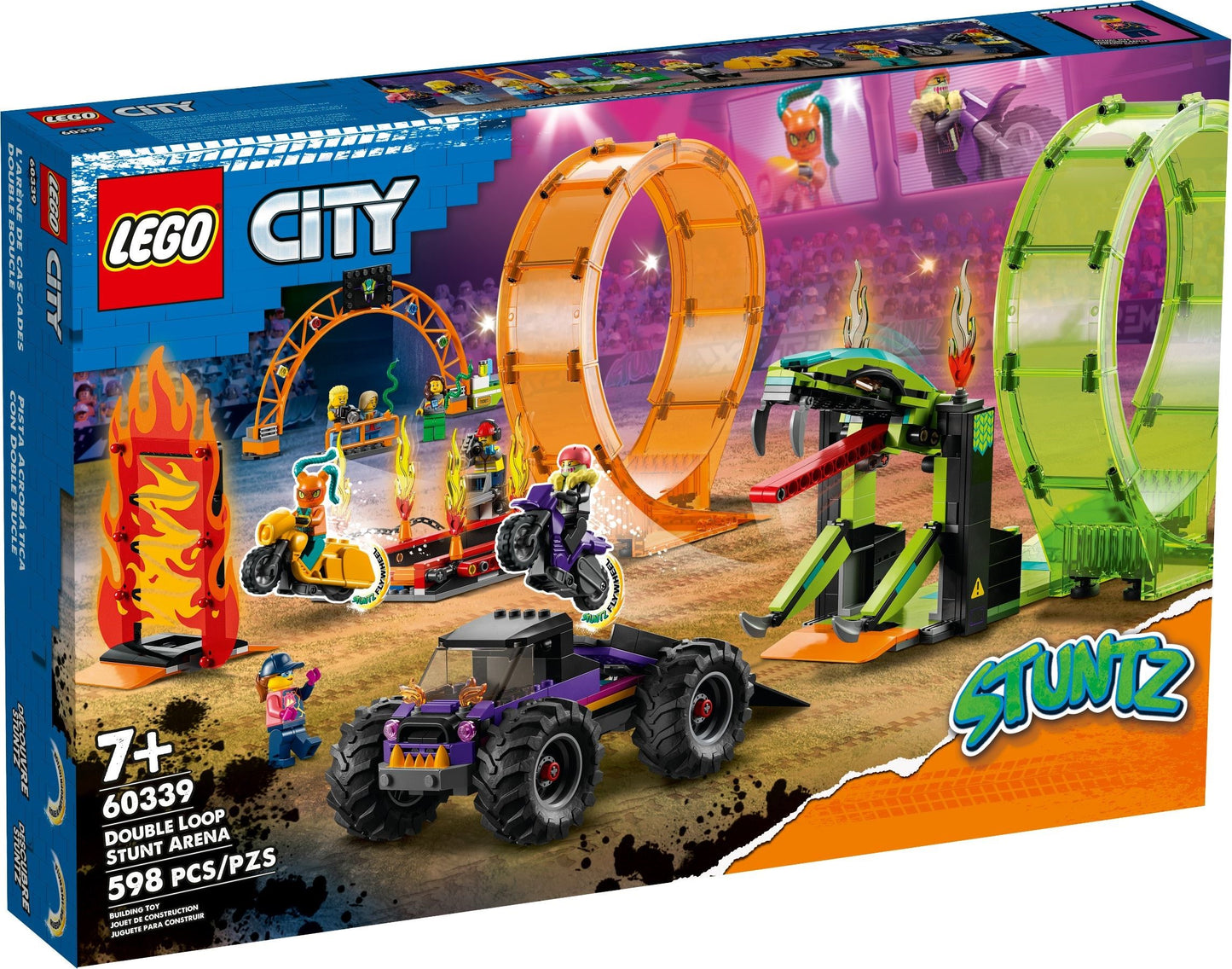 LEGO CITY STUNTZ Double Loop Stunt Arena Monster Truck Set (60339)