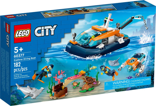LEGO 60377 Explorer Diving Boat – Ocean Adventure Playset - Auzzistore