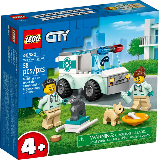 LEGO 60382 Vet Van Rescue – Ultimate Animal Care Playset for Kids - Auzzistore