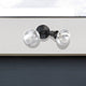 Arlec 150W Compact Twin Security Flood Light - Black - Plastic - Weatherproof