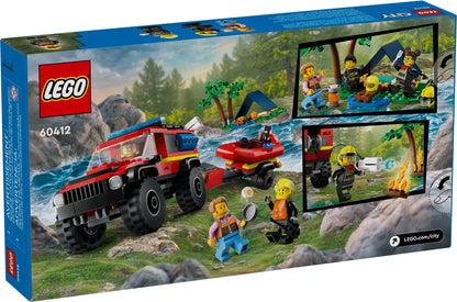 LEGO City Series 60412 4x4 Fire Truck with Rescue Boat- Auzzi Store