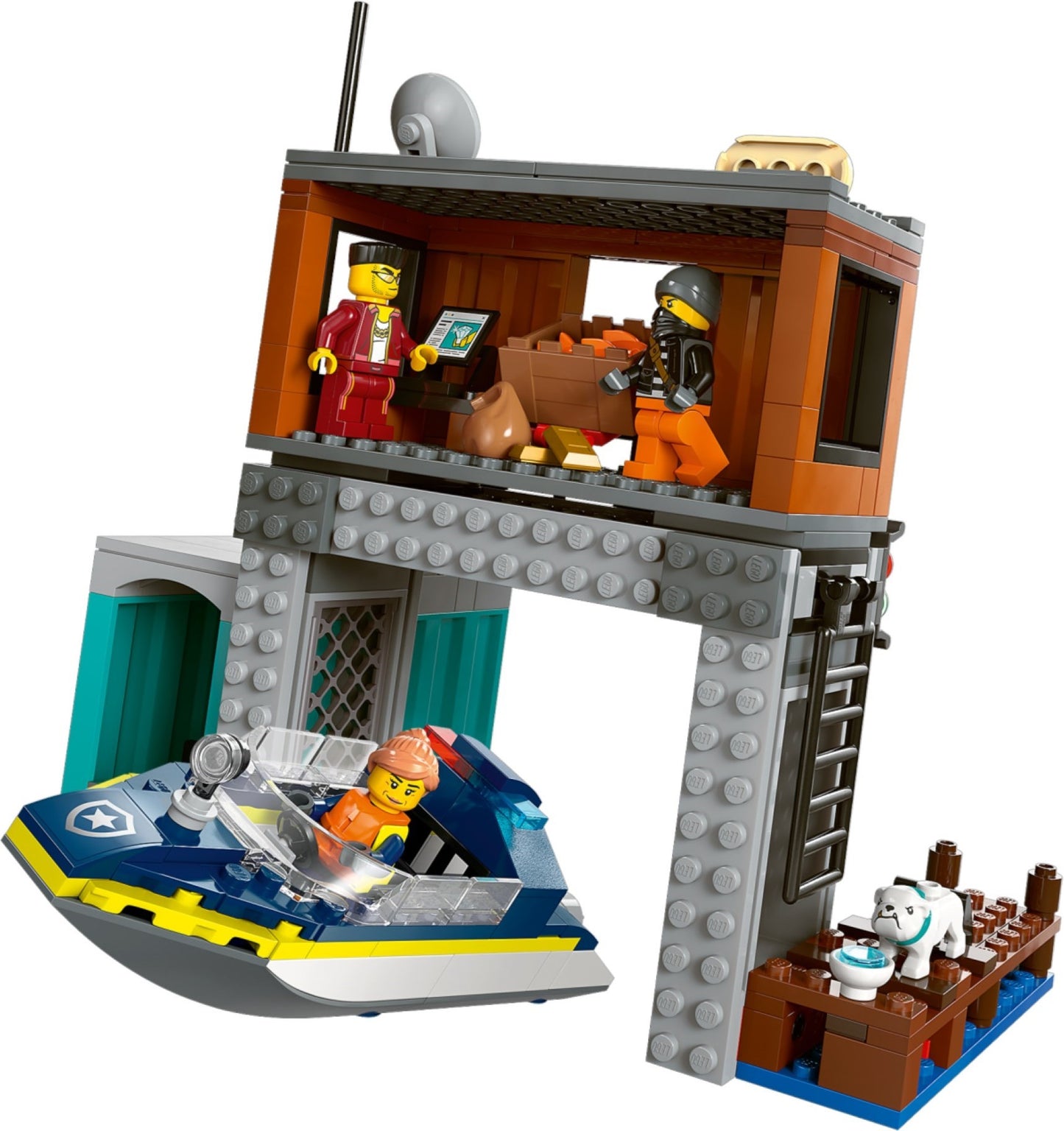 LEGO City Police Speedboat and Crooks Hideout 60417