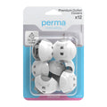 Perma Child Safety Outlet Covers 12 Pack Plastic White Grey Easy Use