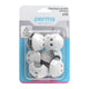 Perma Child Safety Outlet Covers 12 Pack Plastic White Grey Easy Use