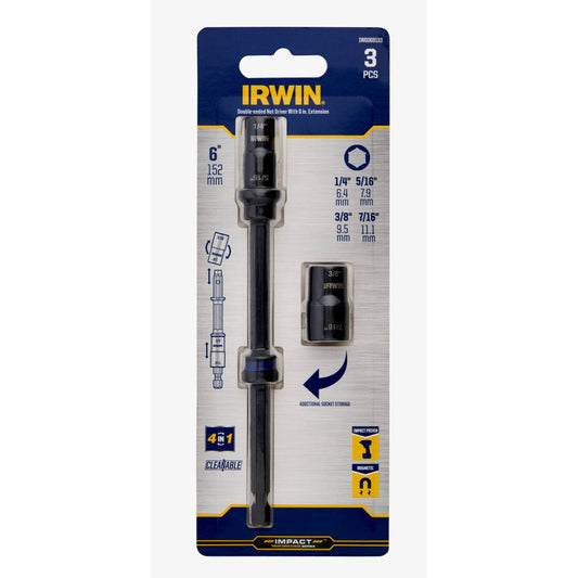 Irwin 2 Piece Double End Nut Driver Extension Set - 80mm x 30mm x 200mm - Durable Performance – view 2 - Auzzistore