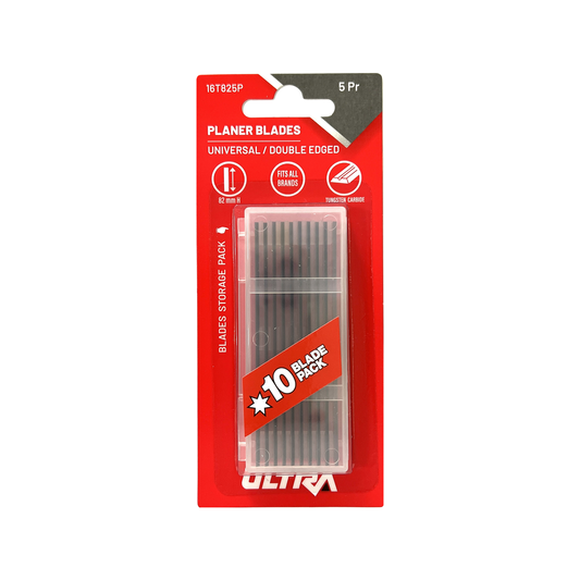 Ultra 82mm Planer Replacement Blades - 5 Pairs - Tungsten Carbide - Silver - Auzzistore