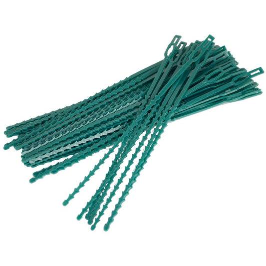 Saxon Adjustable Plant Ties - 230mm - PE - Reusable 50 Pack - Auzzistore