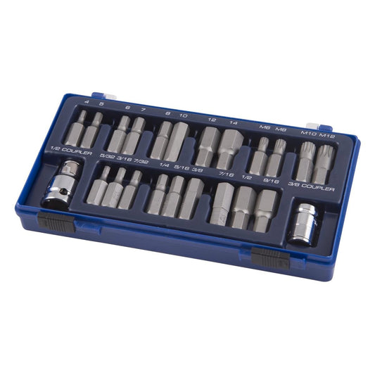 Kincrome 23 Piece Hex and Spline Drive Socket Set - Steel - Heavy Duty - Auzzistore
