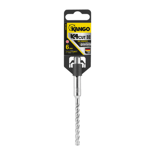Kango SDS Plus Drill Bit - 6mm x 110mm - Solid Carbide - Fast Drilling - Auzzistore