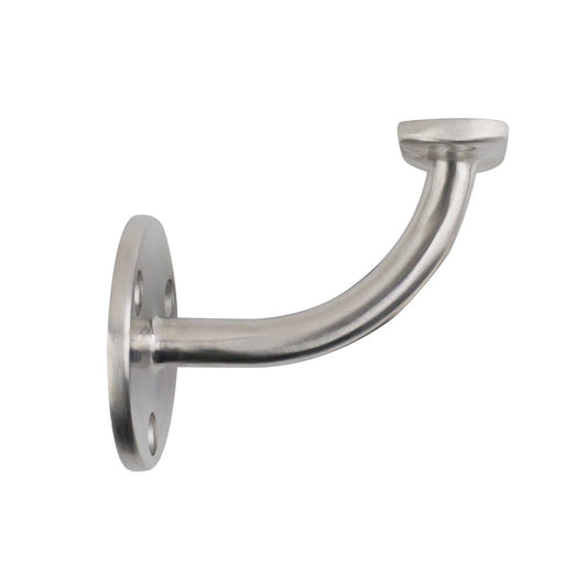 Carinya Stainless Steel Flat Top Curved Handrail Bracket - 70mm x 90mm x 95mm - Silver – view 2 - Auzzistore