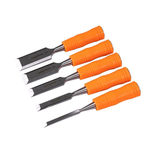 Craftright Wood Chisel Set 5 Piece - 6mm to 32mm - High Impact Carbon Steel - Auzzistore