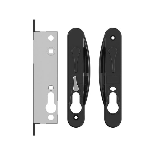 Rolltrak Sliding Screen Door Lock - 50mm x 200mm - Alloy - Black Finish – view 2 - Auzzistore