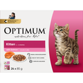 Optimum Kitten Wet Food 85g - 24 Pack - Nutritionally Complete - DHA