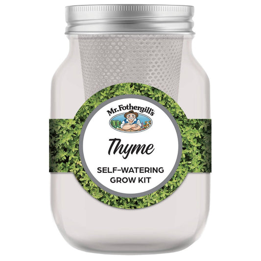 Mr Fothergill Thyme Self Watering Mason Jar Grow Kit - 90mm x 172mm - Grey - Auzzistore