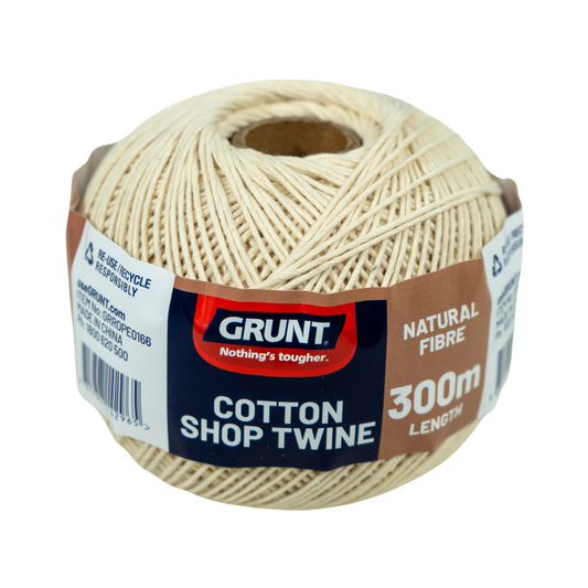 Grunt Cotton Shop Twine 300m Natural Soft Gentle Pliable Use - Auzzistore
