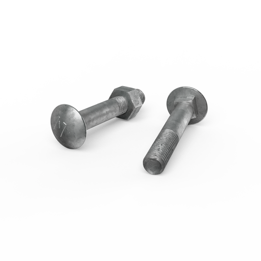 Zenith M10 x 60mm Hot Dip Galvanised Cup Head Bolts Nuts Each - Auzzistore