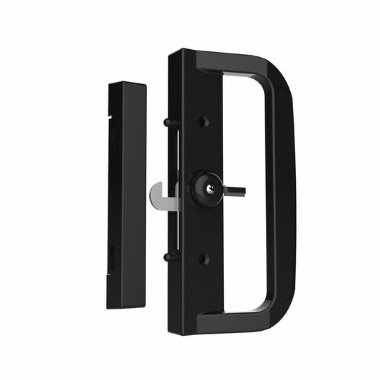 Rolltrak Black Sliding Patio Door Lock - Zinc Alloy - Snib Lock - 79mm