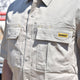 Dewalt Khaki Basalt Short Sleeve Button Up Shirt L - Moisture Resistant - Durable