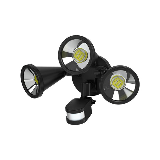 Arlec 30W Triple Head LED Security Flood Light - 2700 Lumens - PIR Sensor - IP54 - Auzzistore
