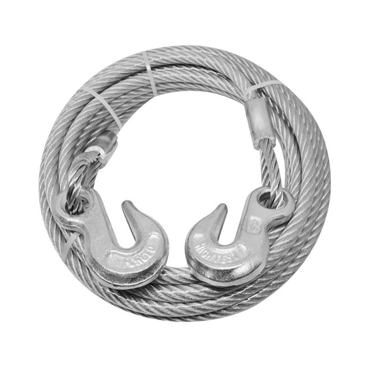 Pinnacle 8mm Galvanised Wire Rope with Hooks 8m Strong Durable - Auzzistore