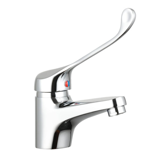 Evekare Chrome Extended Wrist Lever Basin Mixer - 130mm x 260mm - Easy Access