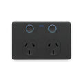 Deta Matte Black Grid Connect Smart Double Touch Power Point