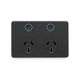 Deta Matte Black Grid Connect Smart Double Touch Power Point