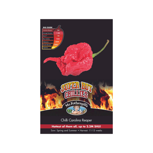 Mr Fothergill S Chilli Carolina Reaper Seeds - 20 Seeds Pack - 2.2 Million SHU - Auzzistore