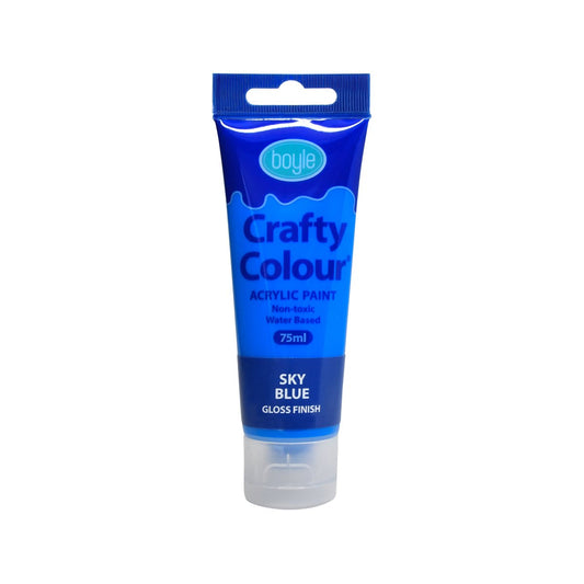 Boyle Crafty Colour Acrylic Paint - 75ml - Sky Blue - Non-Toxic
