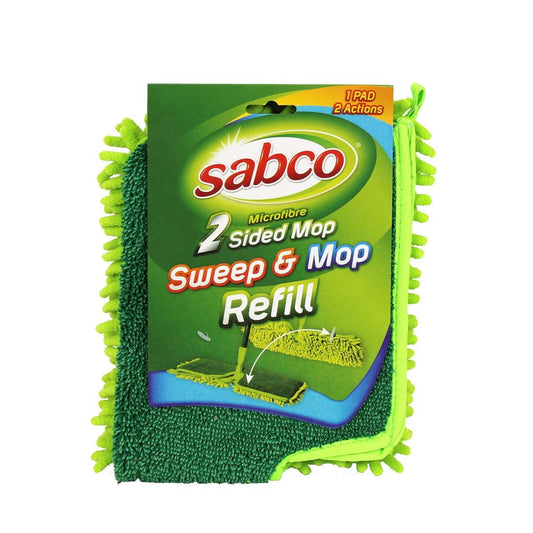Sabco Microfibre Flip Mop Refill Pad - 45cm - Microfibre - Machine Washable