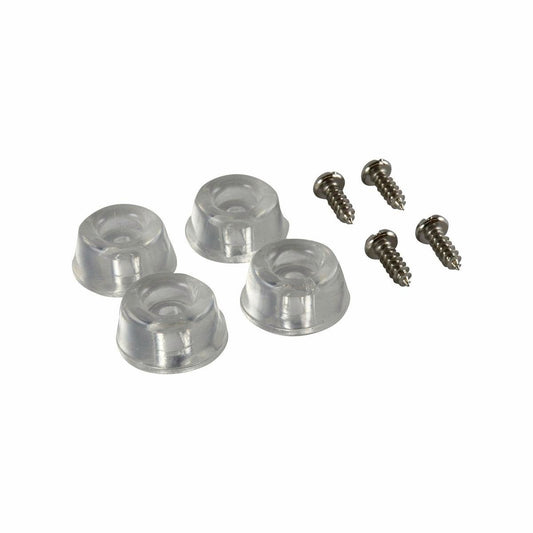 Surface Gard Screw In Bumpers - 22mm - Vinyl - Transparent - 4 Pack