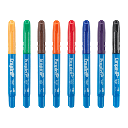 Empire 8 Piece Permanent Marker Pack - Multi Coloured - 18.8mm x 186mm - Durable Ink – view 2 - Auzzistore