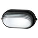 Arlec Large Black Oval Louvered Bunker Light - 280mm Metal Weather Resistant