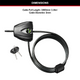 Master Lock Mini Python Adjustable Locking Cable 1.8m 5mm Braided Steel