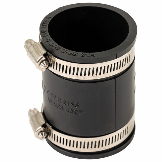 Deks Rubber Joiner - 50mm - EPDM - 2 Clamps - Sewer Stormwater Use – view 2 - Auzzistore