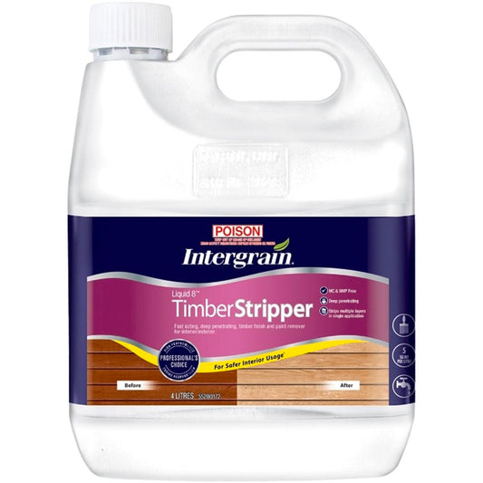 Intergrain Liquid 8 Timber Stripper 4L Water Based Fast Acting - Auzzistore