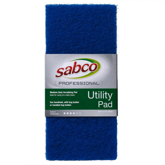 Sabco Professional Utility Pad - 11.5 x 25cm - Chemical Fiber - Medium Duty