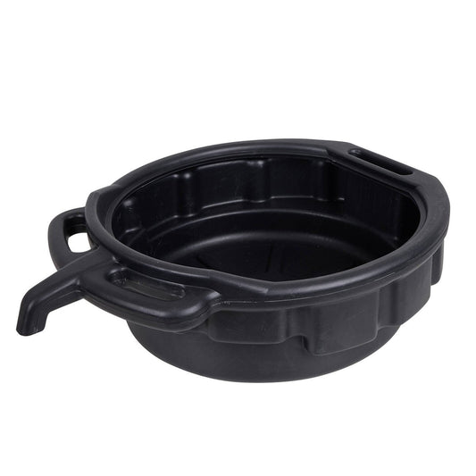 Trojan 15L Oil Drain Pan - Durable HDPE - Ergonomic Handles - Easy Pour Spout