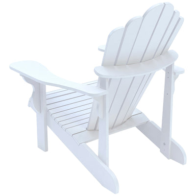 Leisure Line Adirondack Chair 107617 White Recycled Plastic Maintenance-Free