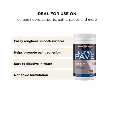 White Knight Ultra Pave Concrete Etcher 1kg Non-Toxic Easy Use
