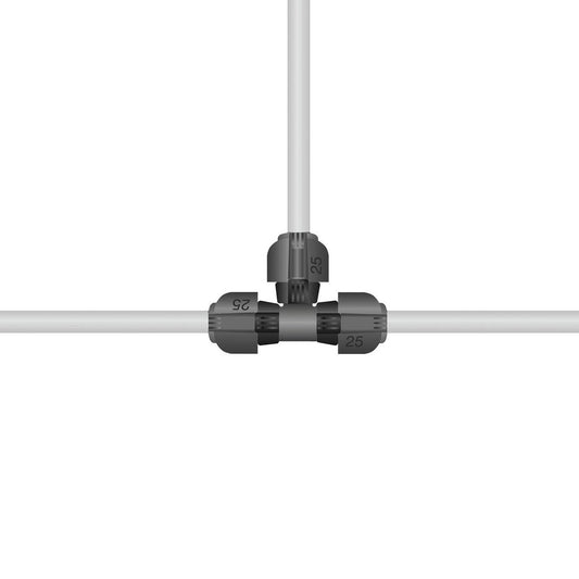 Gardena 25mm Pipeline T Piece - Durable Water Supply Connector - Black – view 2 - Auzzistore