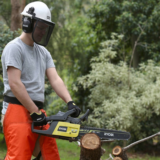 Ryobi Garden Helmet Kit - 1.05kg - White & Black - Safety Gear – view 2 - Auzzistore