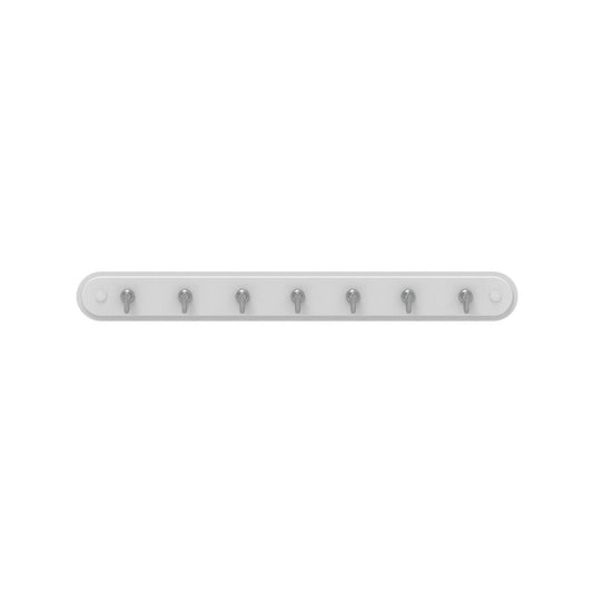 Mode Perma Key Rack - 7 Chrome Hooks - White - Durable - Easy Install