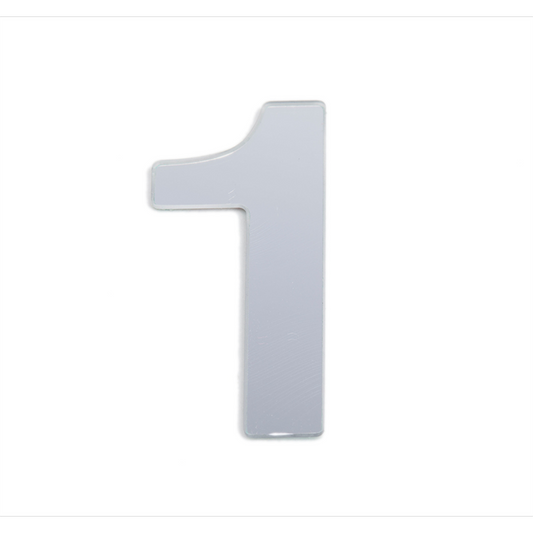 Sandleford 25mm Silver Self Adhesive House Number 1 - Durable Weather Resistant Numeral