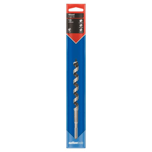 Sutton Tools Short Auger Bit 190 x 13mm Steel Fast Drilling - Auzzistore