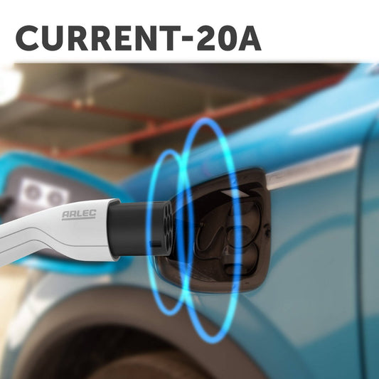 Arlec EV Charging Cable - 5m - IP65 - 4.6kW 20A - Type 2 Connector - Black/White – view 2 - Auzzistore
