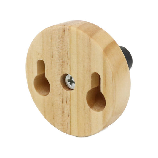 Adoored Natural Timber Robe Deco Hook - 50mm x 50mm x 45mm - Black Finish – view 2